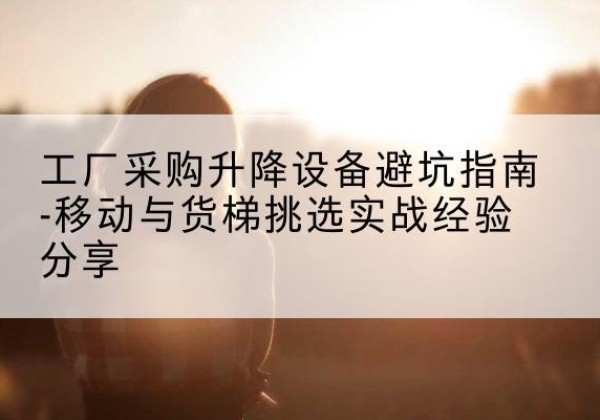 迪庆移动式升降机怎么选-工厂采购升降设备避坑指南-移动与货梯挑选实战经验分享